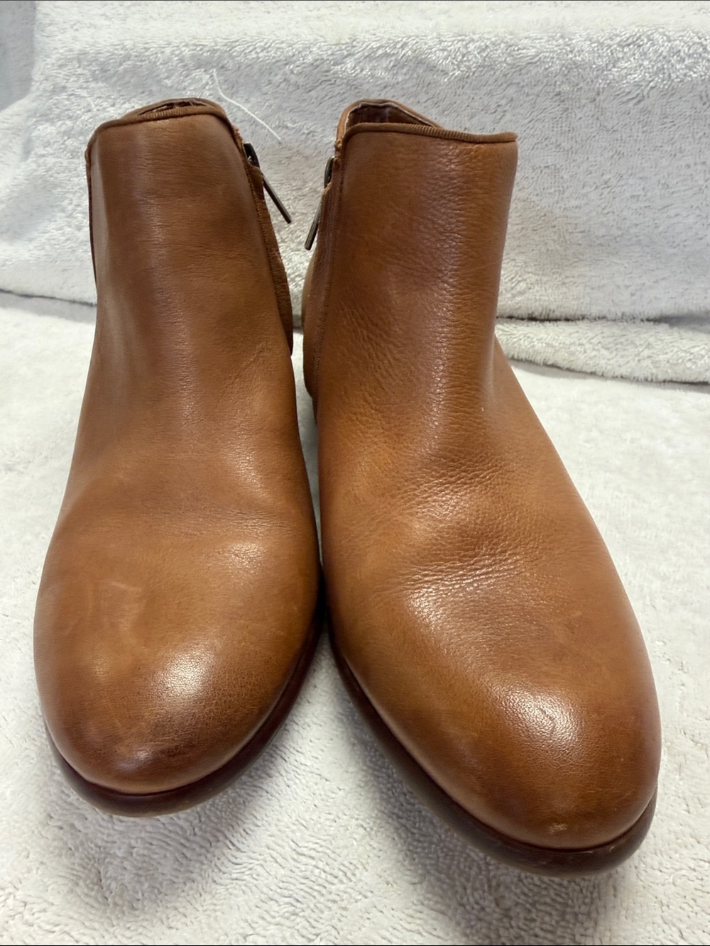 Sam Edelman Petty Brown Leather Ankle Booties Size 9.5